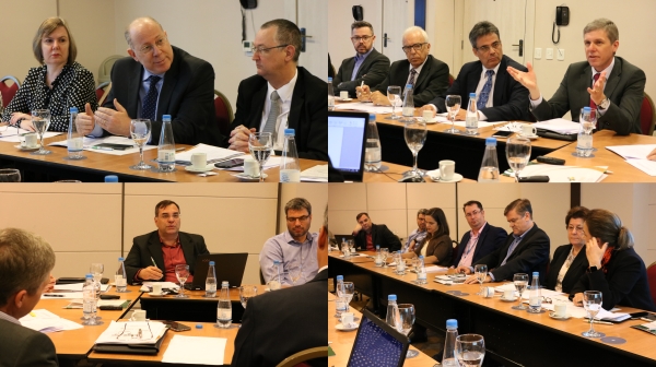 Lideranças em encontro da FEHOSUL, que contou com palestra do presidente e diretor executivo da FEHOSUL