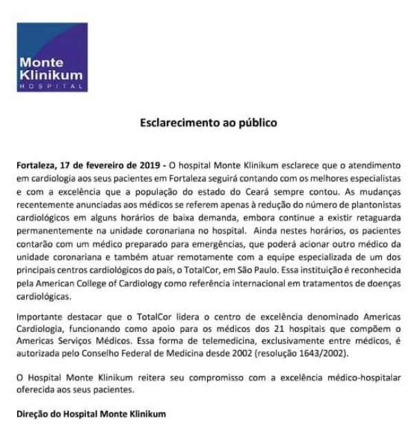 Hospital Monte Klinikum_Nota