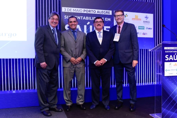 Allgayer, Aguiar, Rossato e Paulo Petry (mestre de cerimônias)