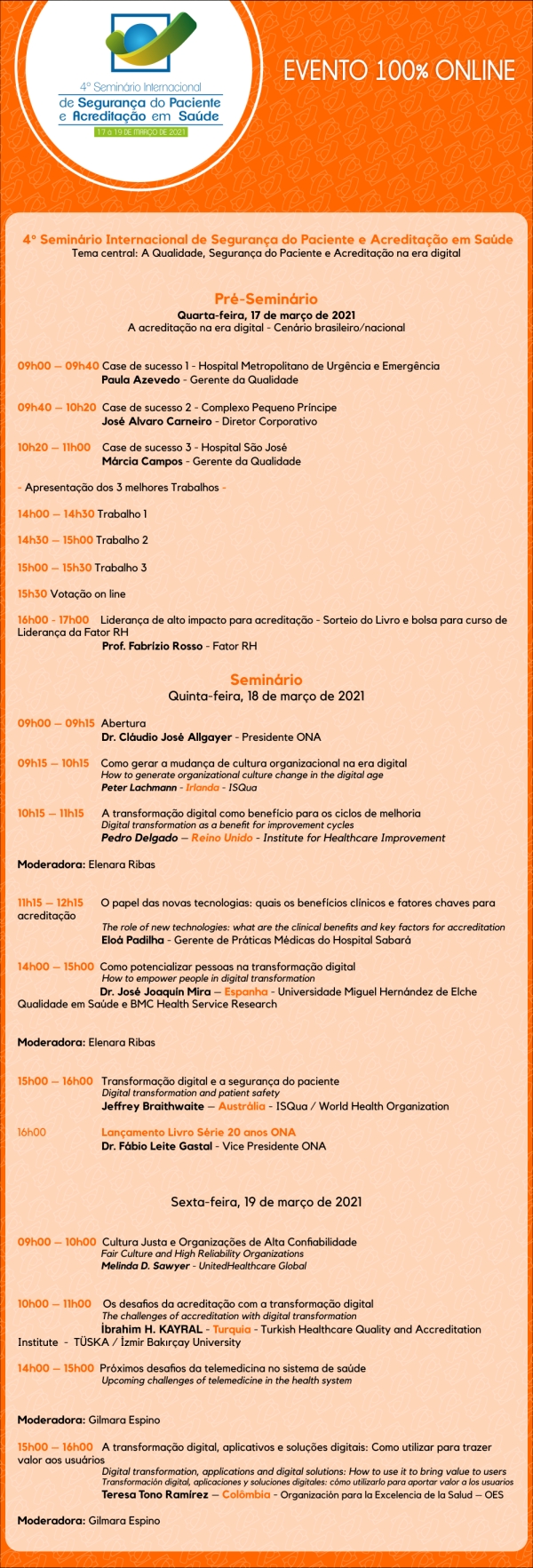 Seminário Internacional de Segurança do Paciente e Acreditação em Saúde