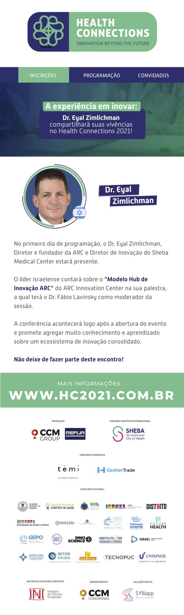 Tecnologia, inovação e empreendedorismo na área da saúde é tema do Health Connections 2021  