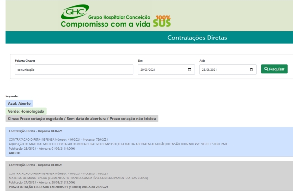 Contratacoes Diretas GHC