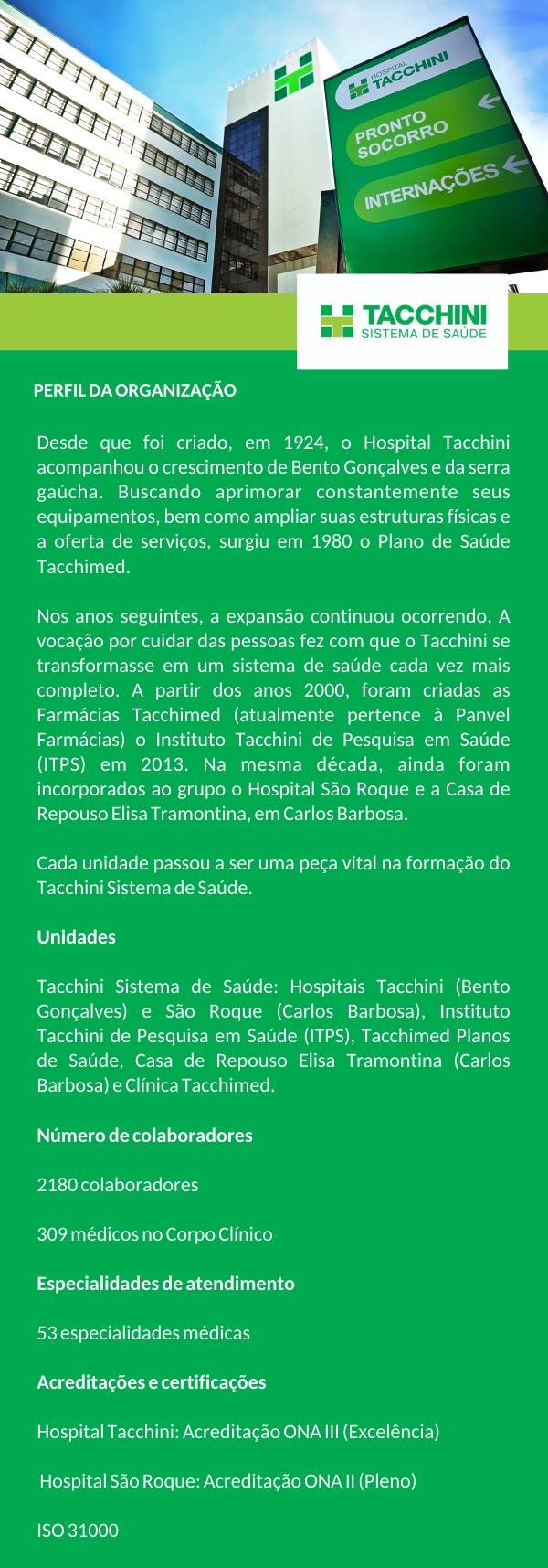 perfil tacchini sistema de saúde setor saude
