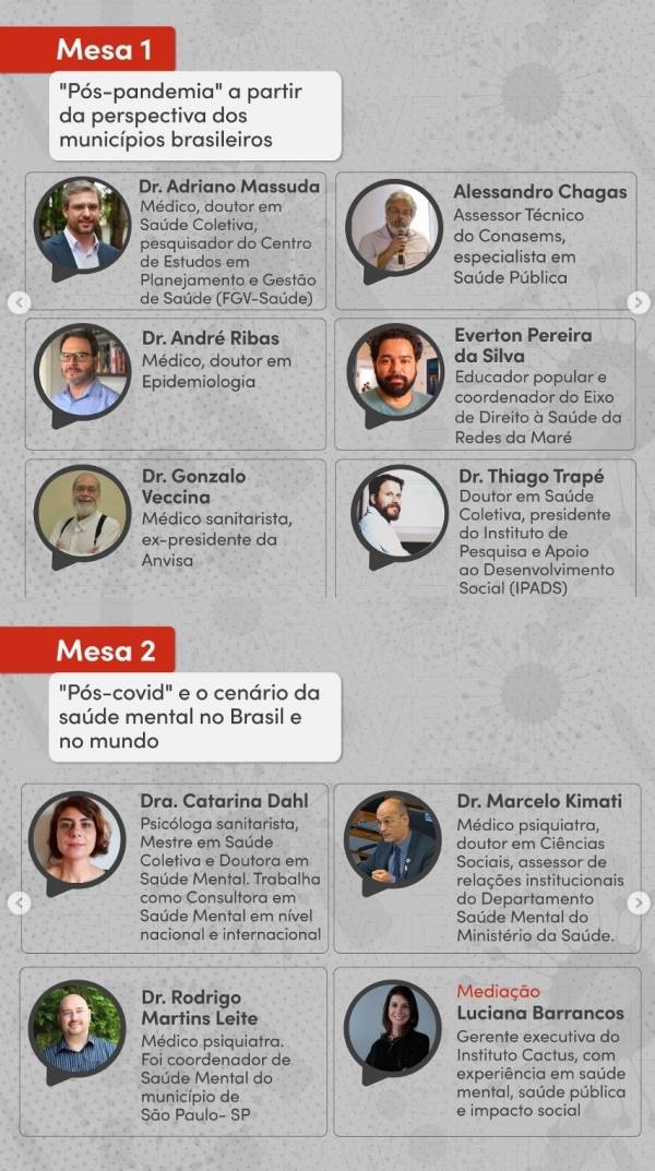 HubCovid reúne especialistas e gestores de saúde pública para discutir impactos e ações pós-Covid-19-