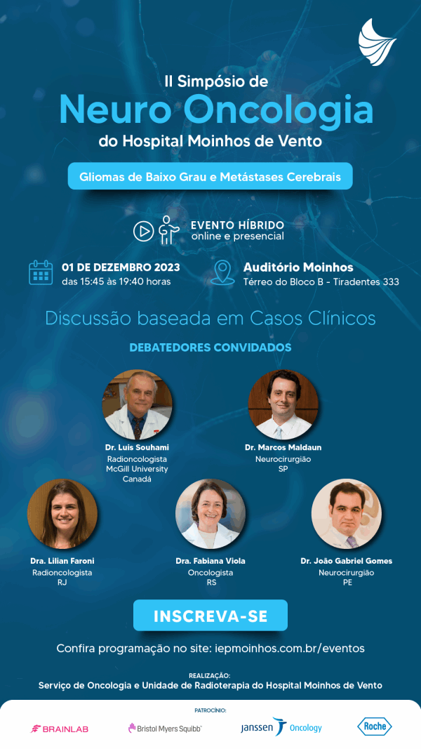 Hospital Moinhos de Vento promove Simpósio para debate entre especialistas sobre tumores cerebrais-