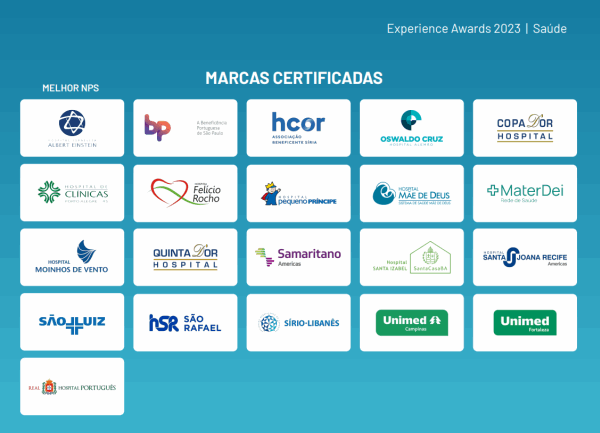 marcas certificadas hospitais satisfacao do cliente